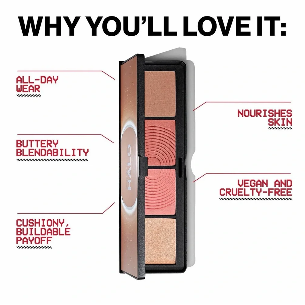 ✨ Smashbox HALO Sculpt + Glow Face Palette – Pink Saturation (NEW) 🎀